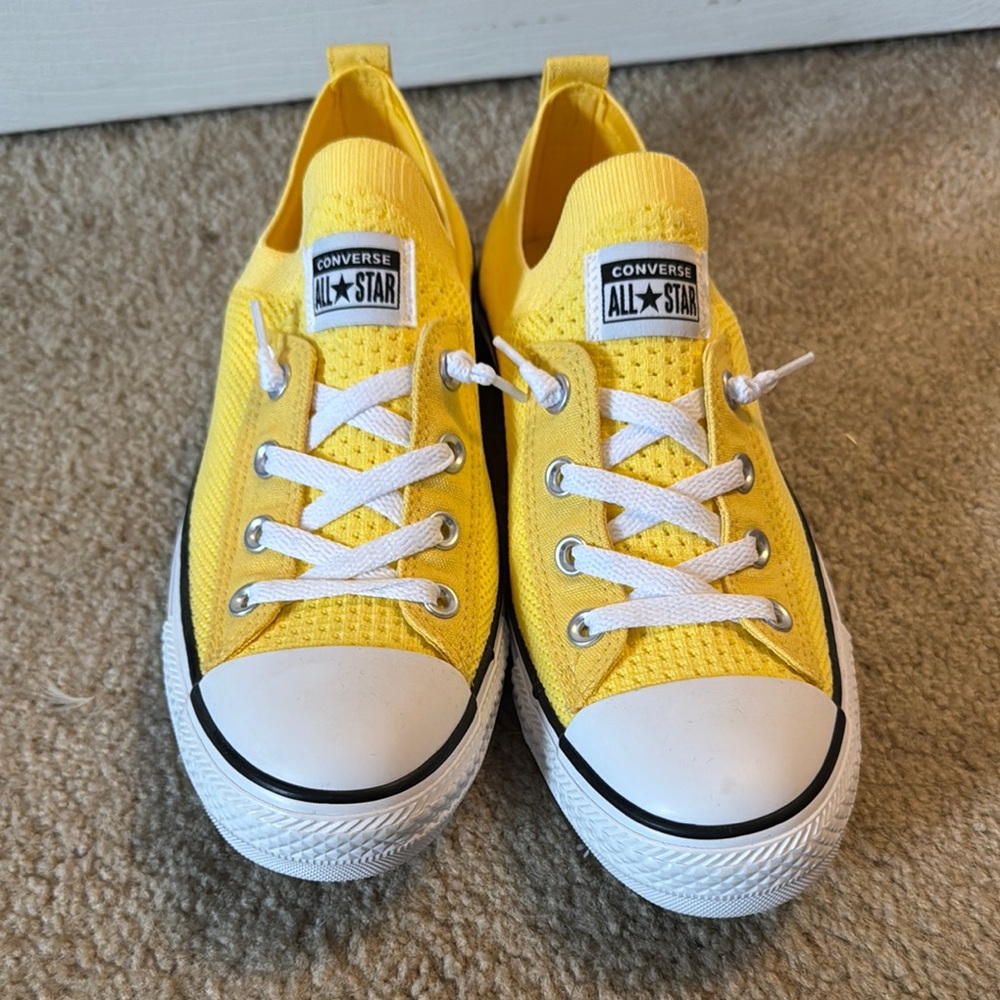Converse Women’s Bright Yellow Sneakers - Picture 2 of 6